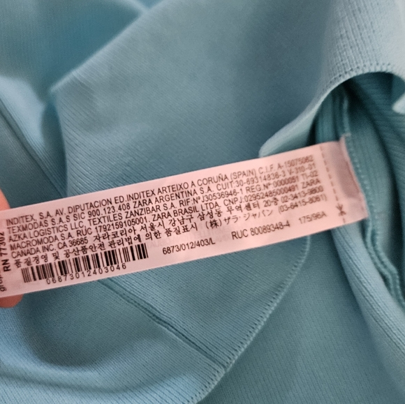 Zara teal open back bodycon midi dress - Picture 7 of 9